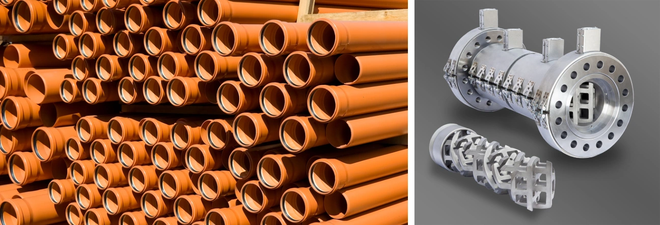 Homogeneous melt in pipe extrusion