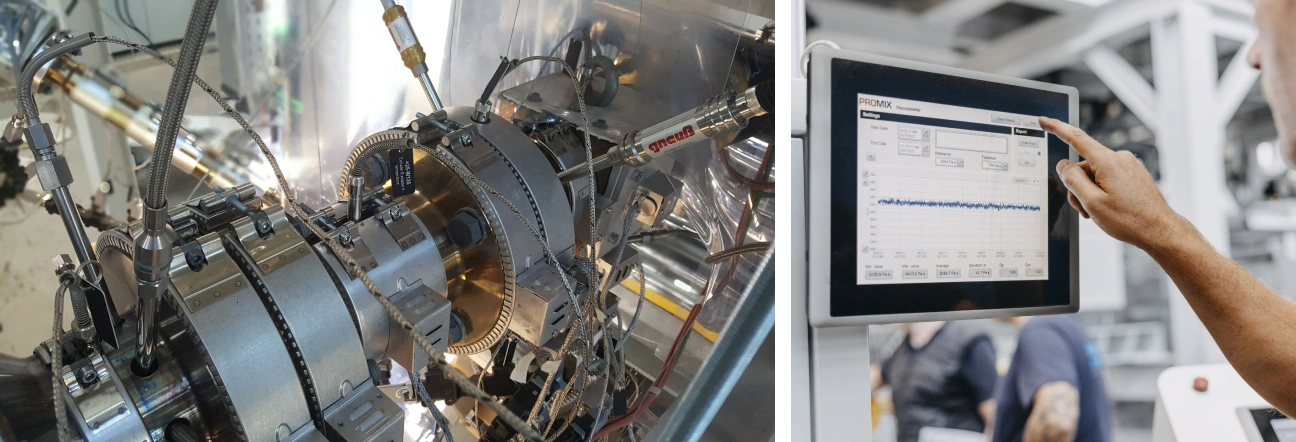 Process monitoring thanks to inline viscosity control